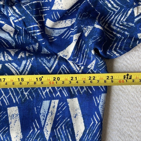 Knox Rose Blue Dress Short Sleeve Tiered Midi Ruffle Scoop Neck Size L - Picture 8 of 10